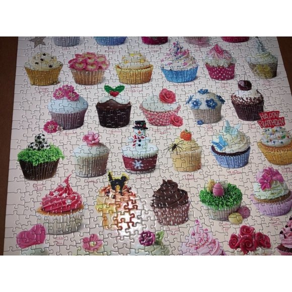 EuroGraphics Cupcake Celebration Puzzle (1000-Piece) Plus Sm Puzzle- Complete - Picture 5 of 11